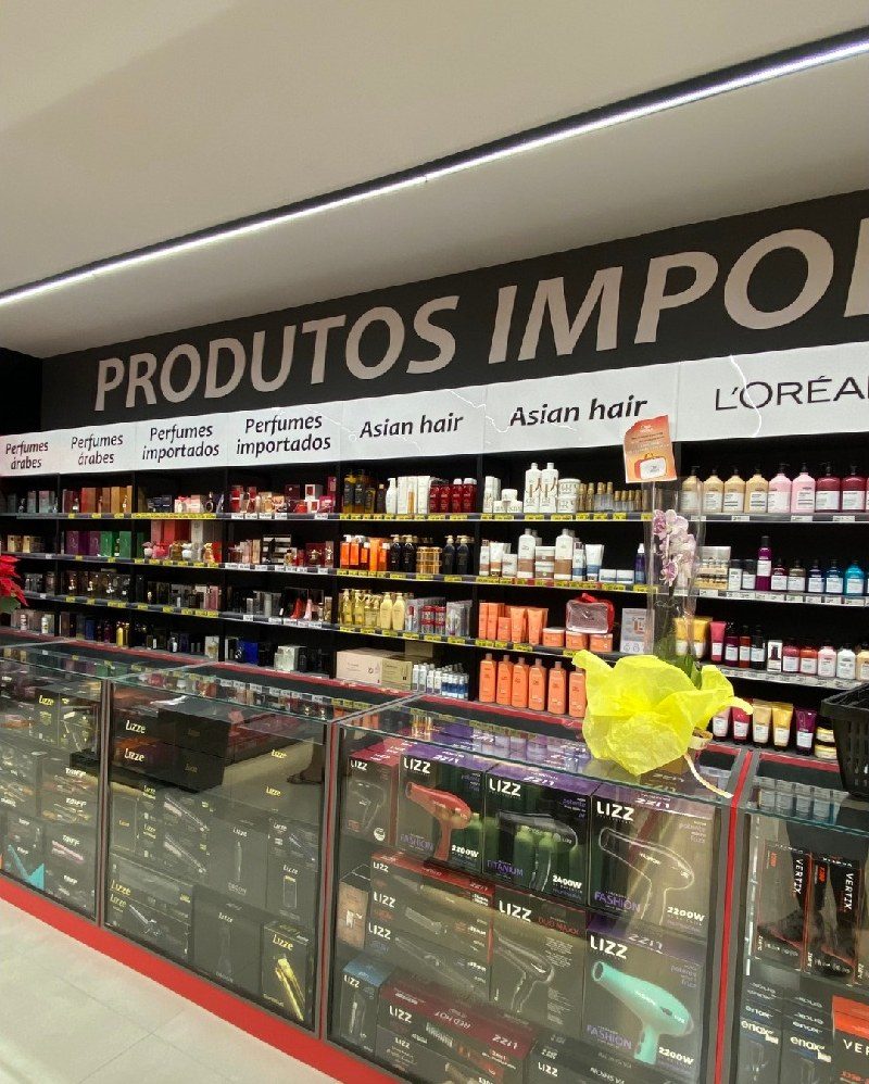 Seção de produtos importados da loja