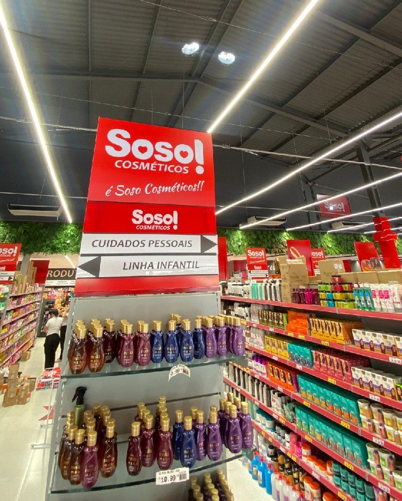Espaço infantil da loja com a linha Soso Kids